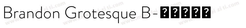 Brandon Grotesque B字体转换